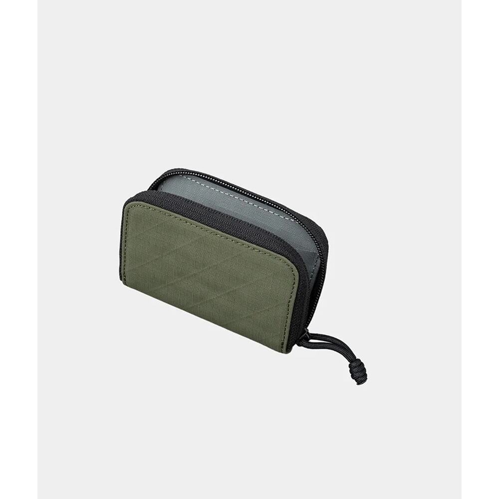 NEW  Alpaka Zip Coin Wallet RFID Blocking Green | Axogrid 210D